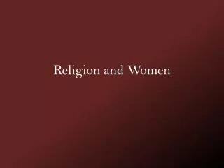 Religion and Women