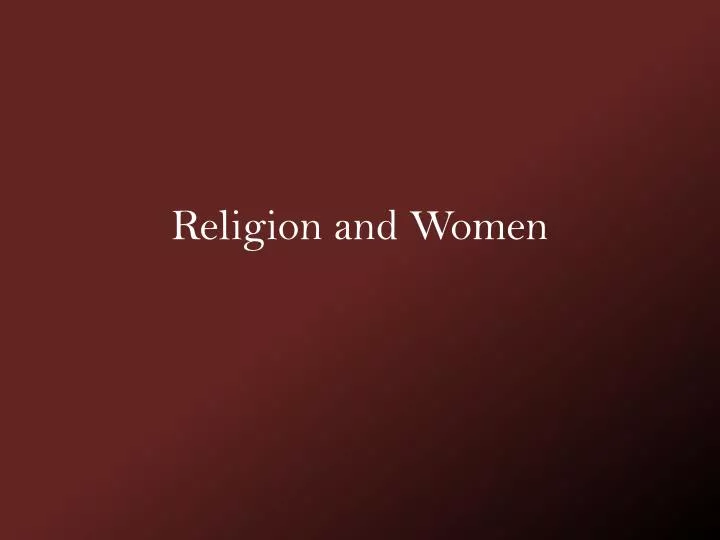religion and women