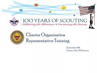 Charter Organization Representative Training