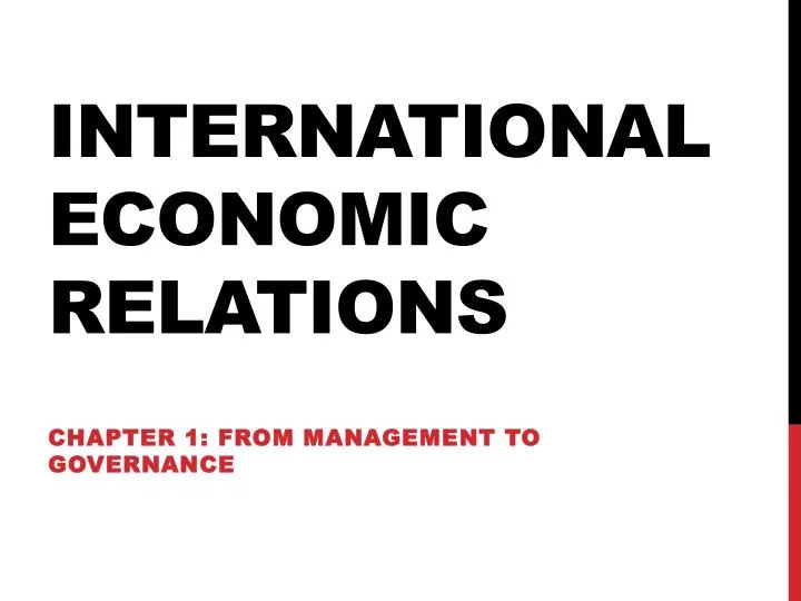 international economic r elations