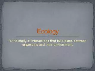 Ecology