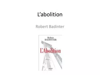l abolition