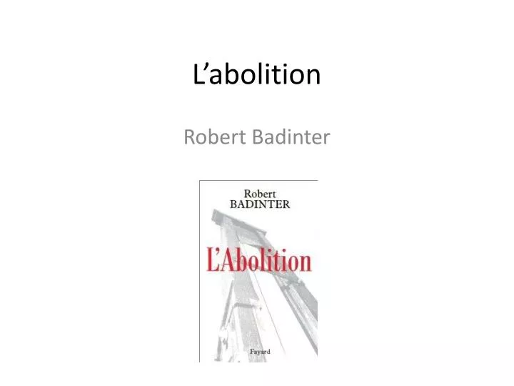 l abolition