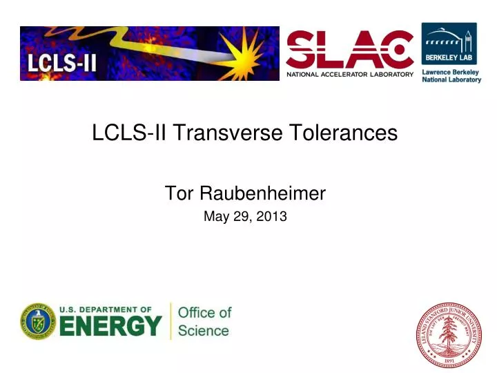 lcls ii transverse tolerances