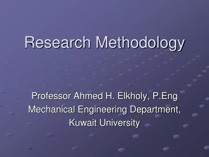 research methodology