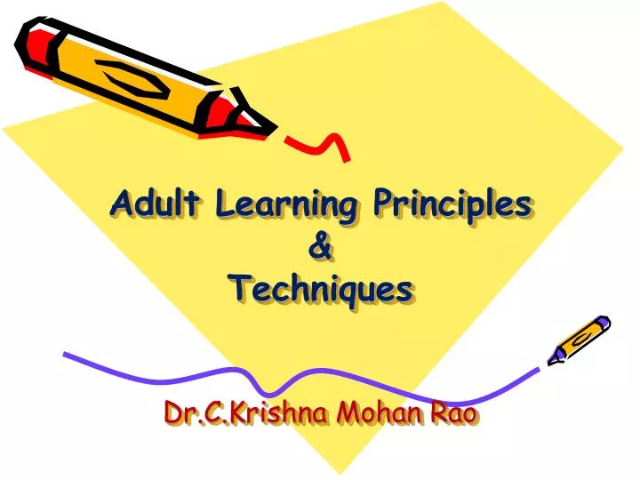 adult learning principles techniques dr c krishna mohan rao