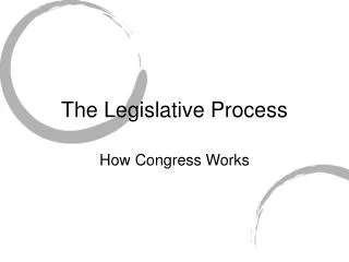 The Legislative Process