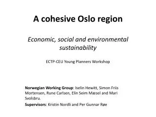 A cohesive Oslo region