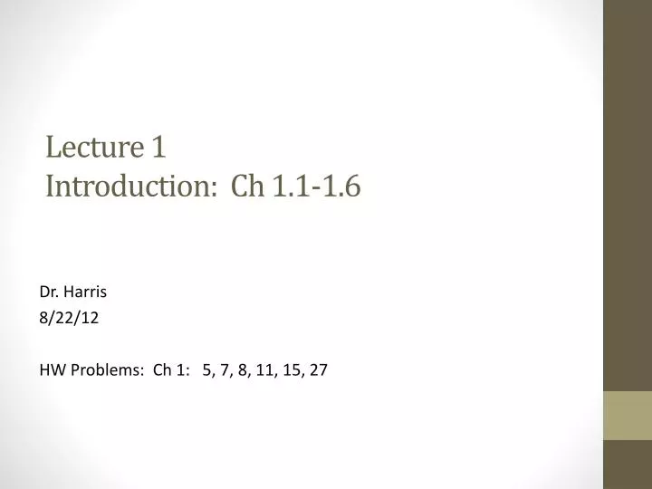lecture 1 introduction ch 1 1 1 6
