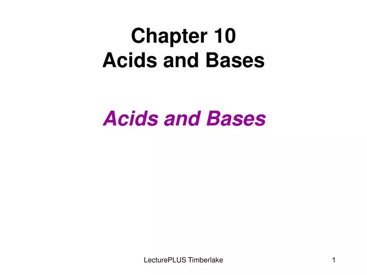 chapter 10 acids and bases