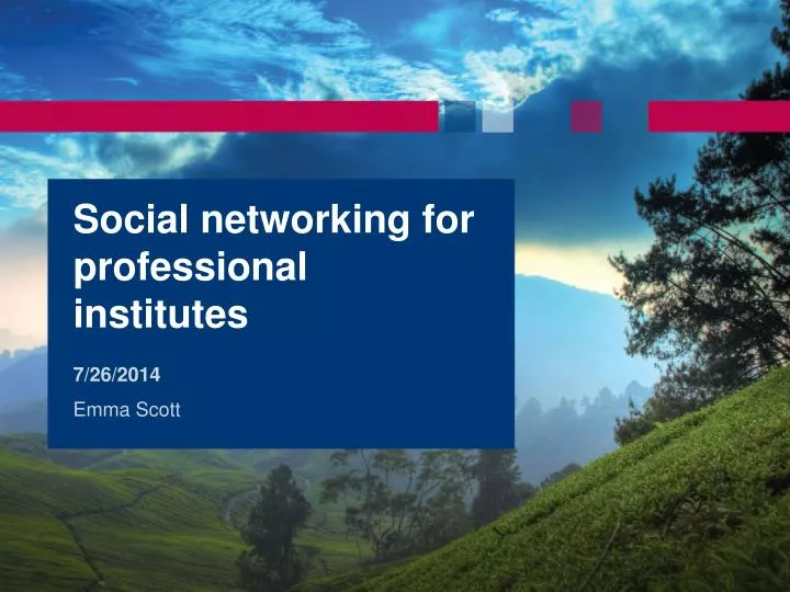 social networking for professional institutes