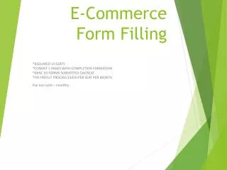 E-Commerce Form Filling