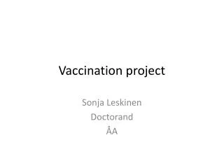 Vaccination project
