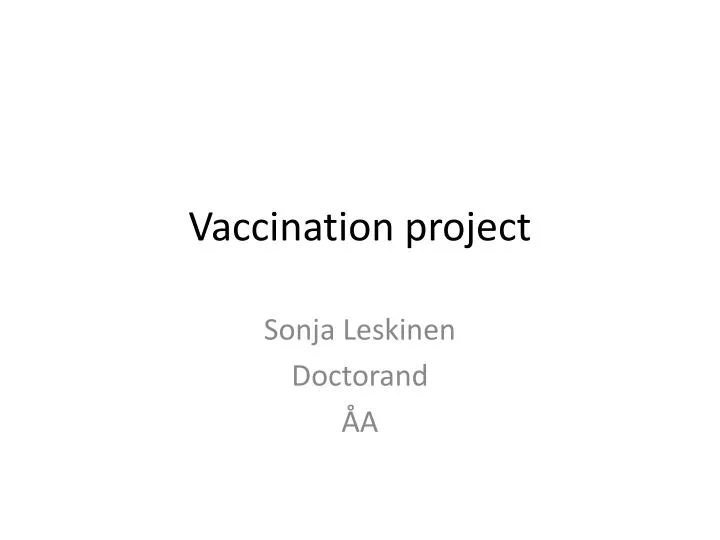vaccination project