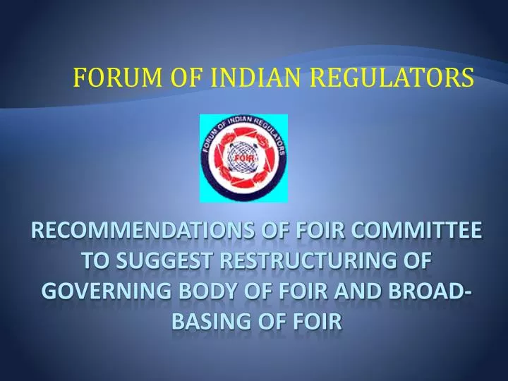 forum of indian regulators