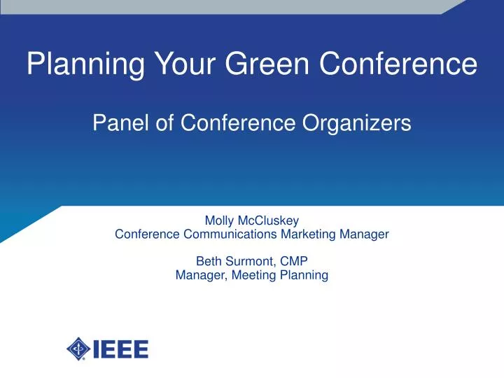 planning your green conference panel of conference organizers