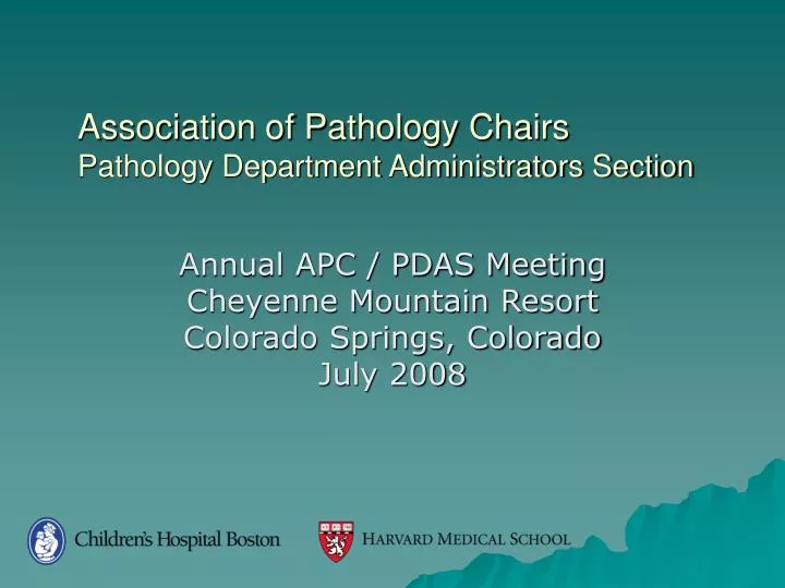 association of pathology chairs pathology department administrators section