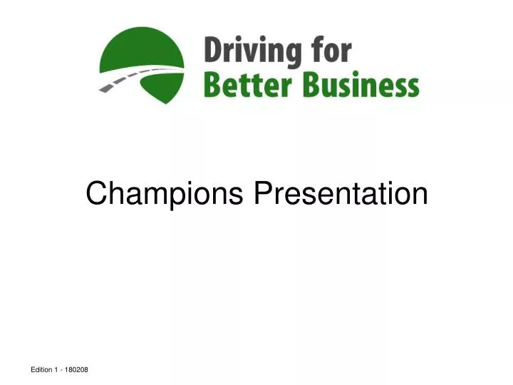 champions presentation