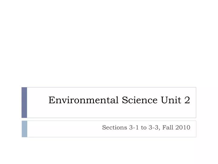 environmental science unit 2