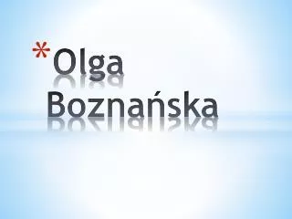olga bozna ska