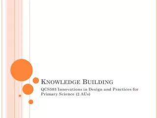Knowledge Building