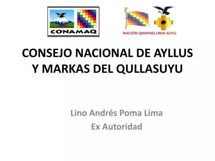 consejo nacional de ayllus y markas del qullasuyu
