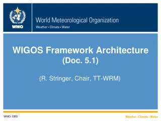 WIGOS Framework Architecture (Doc. 5.1 )