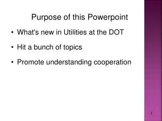 Purpose of this Powerpoint