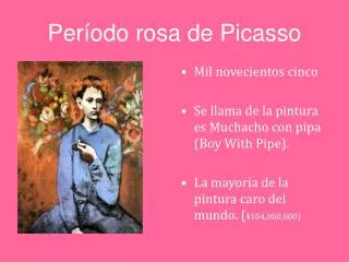 per odo rosa de picasso