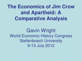 Civil Rights Economics [ according to Wright]