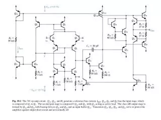 Fig. 10.3 The dc analysis of the 741 input stage.