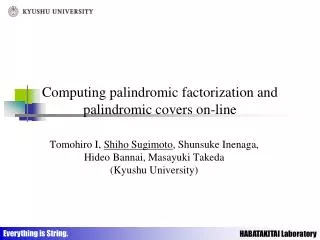 computing palindromic factorization and palindromic covers on line