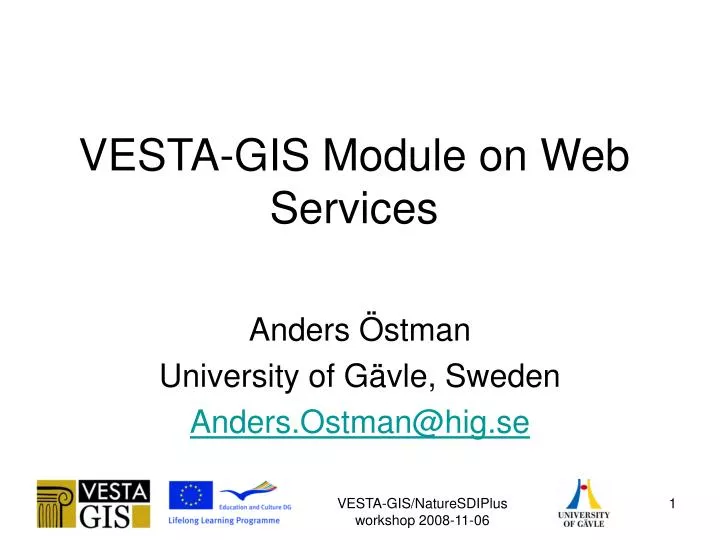 vesta gis module on web services