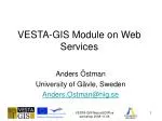 VESTA-GIS Module on Web Services