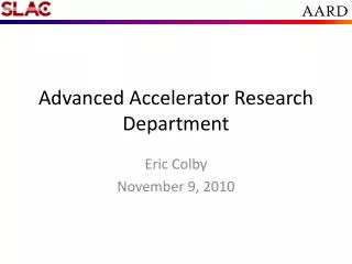 Advanced Accelerator Research Department