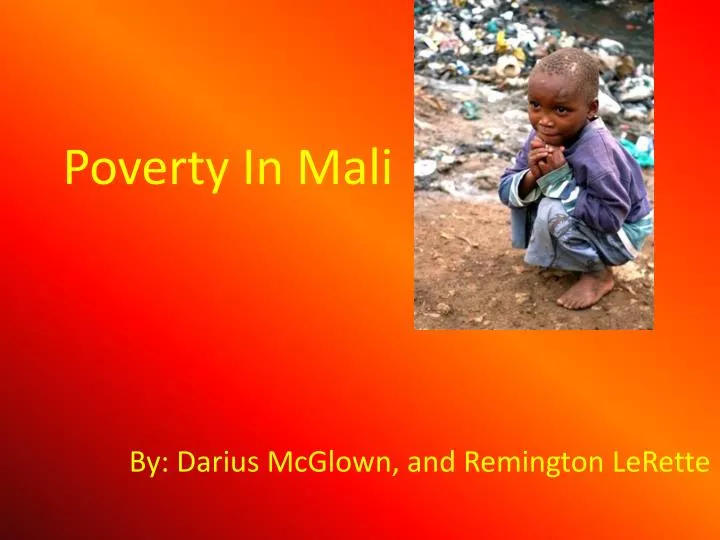 poverty in mali