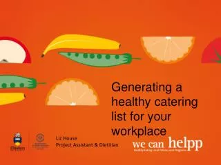 Generating a healthy catering list for your workplace