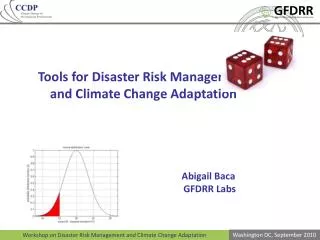 Tools for Disaster Risk Management and Climate Change Adaptation