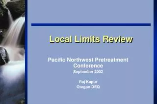 Local Limits Review