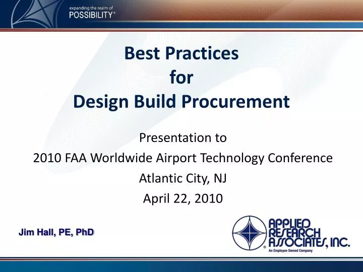 best practices for design build procurement