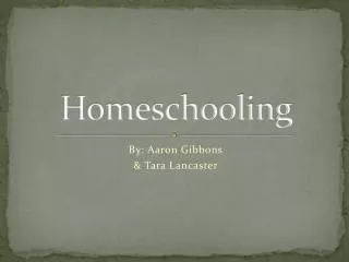 Homeschooling