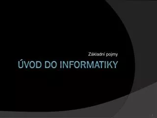 z kladn pojmy
