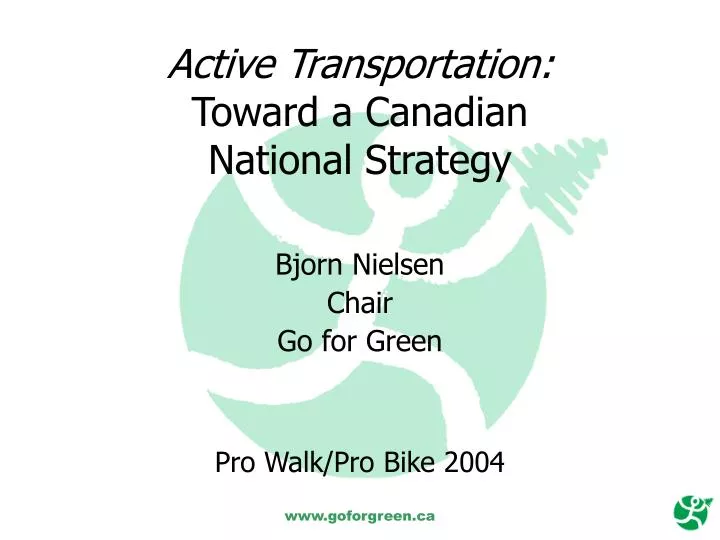 active transportation toward a canadian national strategy