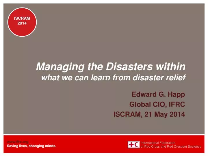 managing the disasters within what we can learn from disaster relief