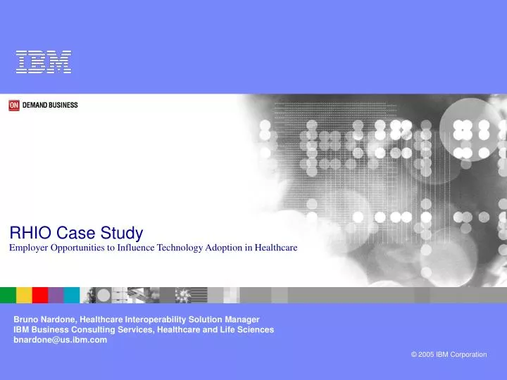 rhio case study employer opportunities to influence technology adoption in healthcare
