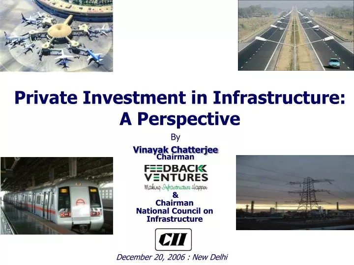private investment in infrastructure a perspective