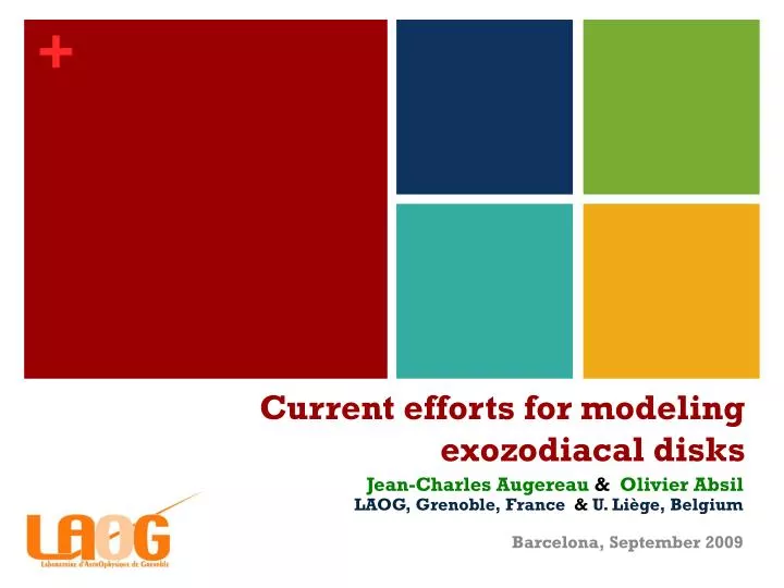 current efforts for modeling exozodiacal disks