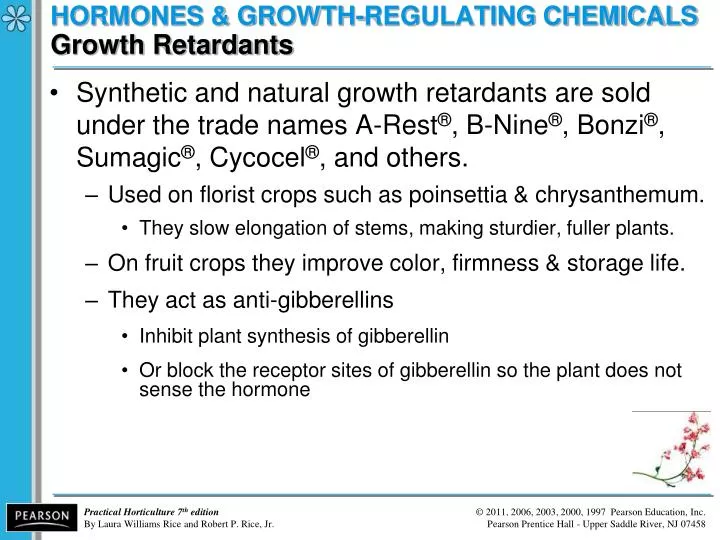 hormones growth regulating chemicals growth retardants