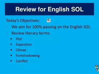 Review for English SOL