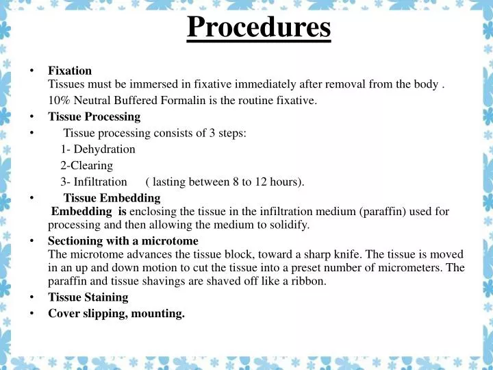 procedures